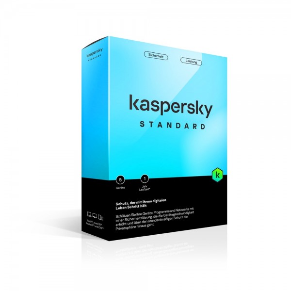 Kaspersky Standard 2024 5-Geräte 1-Jahr Antivirus Internet-Security BOX KEYCARD