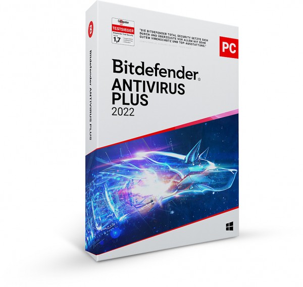 Bitdefender Antivirus Plus (2022/2023), 1 PC (Win), 1 Jahr, Download