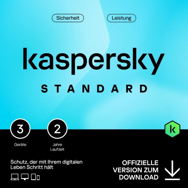 Kaspersky Standard (3 Geräte - 2 Jahre) ESD Lizenz Download KEY