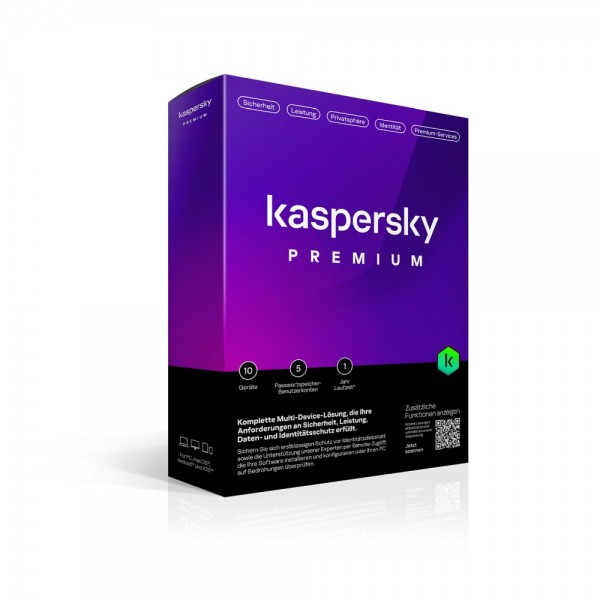 Kaspersky Premium 2024 10-Geräte / 1-Jahr Total Internet-Security BOX KEYCARD