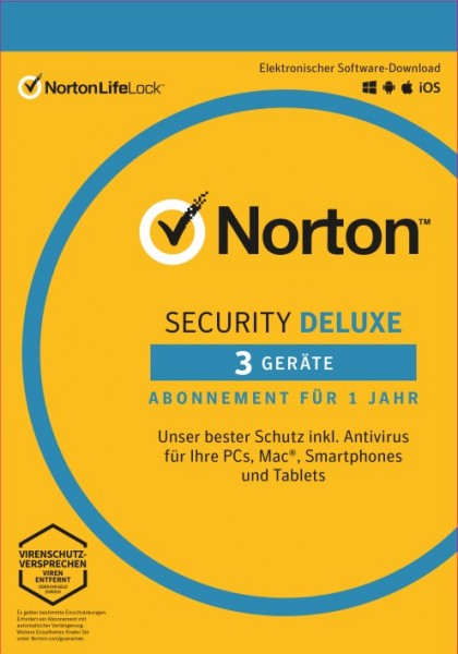 Norton Security Deluxe 3.0 *3-Geräte / 1-Jahr* ABO, ESD Lizenz Download KEY