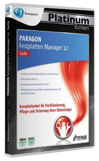 APE Paragon Festplatten Manager 12 Suite, PC, DVD-BOX