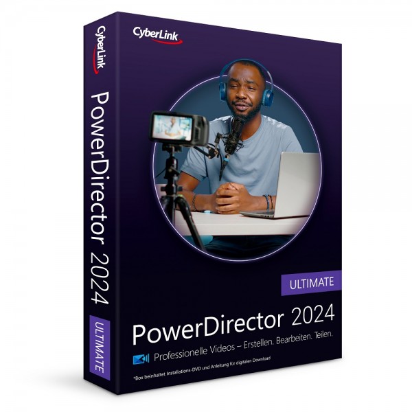 Cyberlink PowerDirector 2024 Ultimate *Dauerlizenz* #BOX