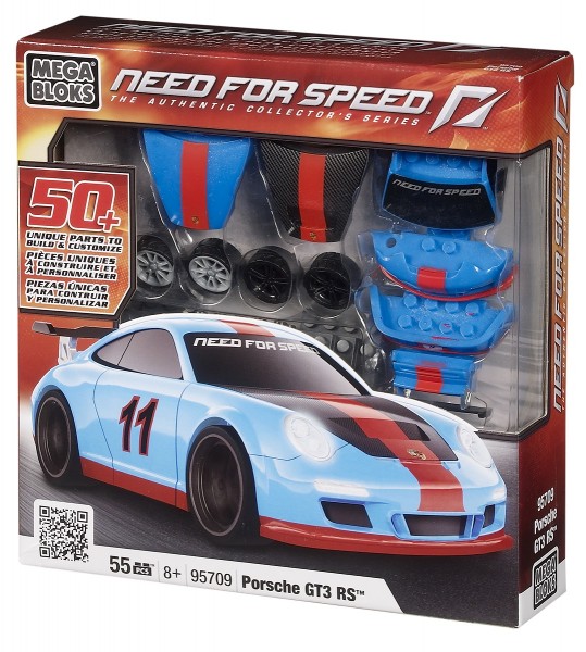 MEGA BLOKS - NEED FOR SPEED Build &amp; Customize - Porsche GT3 RS (55 Teile)