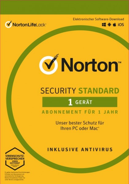 Norton Security Standard 3.0 *1-Gerät / 1-Jahr* ABO, ESD Lizenz Download KEY
