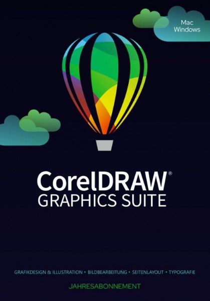 CorelDRAW Graphics Suite 365 (neuste Version) Windows/MAC *1-Jahr* DE/ML, Download KEY